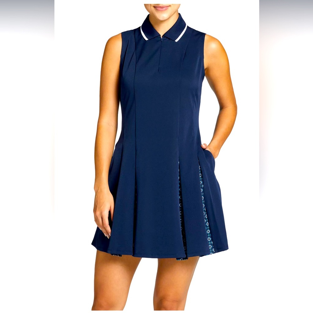 Lady Hagen Navy Blue Sleeveless Dress